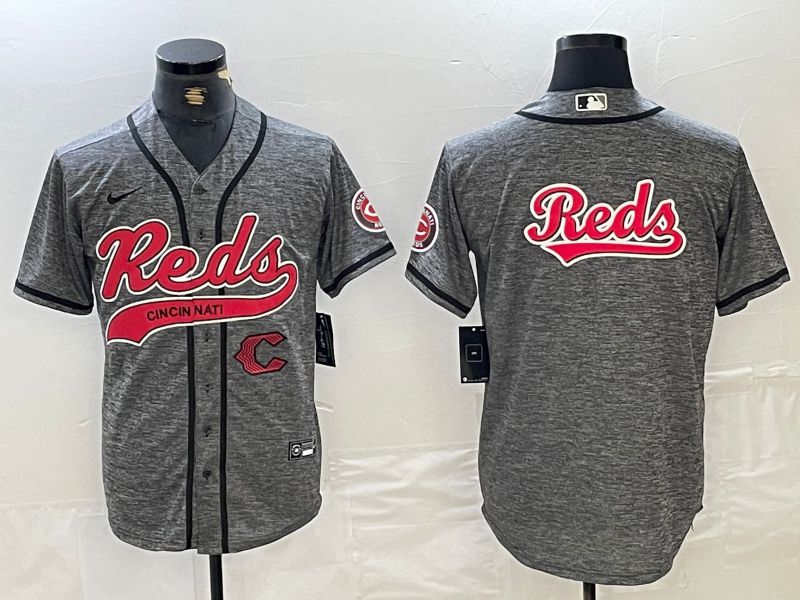 Men Cincinnati Reds Blank Grey Jointly 2024 Nike MLB Jersey style 6